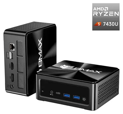 Produktbild von BMAX B7A Pro Mini PC, AMD Ryzen 5 7430U, 16GB RAM, 512GB SSD, 4K Triple Display, WiFi 6
