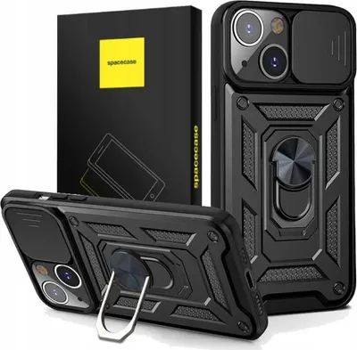 Image de SPACECASE Étui blindé Camring pour iPhone 13 Noir
