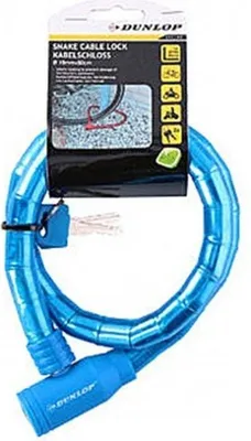 Image de Antivol à clé pour vélo Dunlop, bleu