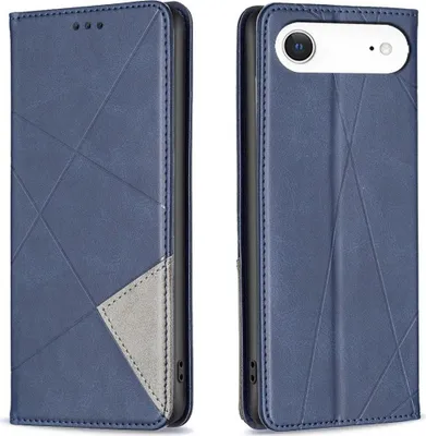 Produktbild von Mobigear Rhombus Slim iPhone Air Hülle Klapphülle - Blau