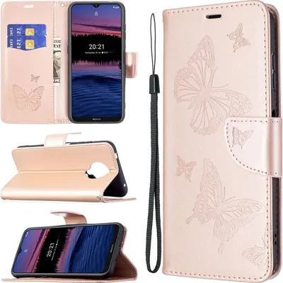 Produktbild von König Design Hülle kompatibel mit Nokia G10 / G20 Kunstleder Handyhülle - Handy Case Rosa