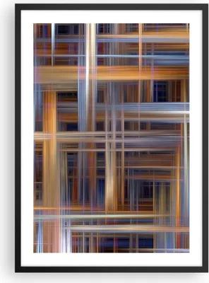 Produktbild von Gerahmtes Poster - Schwarzer Rahmen - Abstraktion modern - 50x70 cm - Wand Bild - Wanddeko - Wandbilder - Kunstposter - Wandposter - Bilderrahmen - Bilder - Kunstdruck - Wandbild - P2BPA50x70-3430
