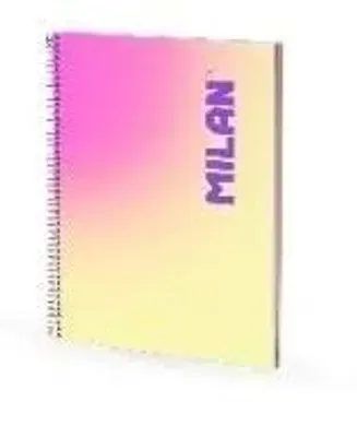 Produktbild von A4-Heft, 90 Blatt, linierte Seiten, Spiralbindung, gelb - MILAN