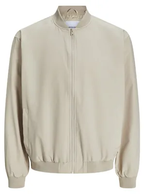 Image de Jack & Jones 12268608_123_M, Veste bomber, Unie, Adulte, Fermeture éclair, Polyester, Beige