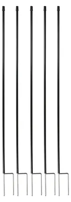 Produktbild von horizont Ersatz- und Zusatzpfahl für Weidezaunnetze 125 cm – PVC, Doppelspitze, 5er Set
