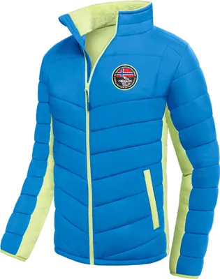 Zdjęcie produktu dla Nebulus kurtka zimowa męska GENIUS, ciepła kurtka outdoorowa, praktyczna i wszechstronna kurtka przejściowa i zimowa, P5856 - mężczyźni, kobaltowo-limonkowy, L