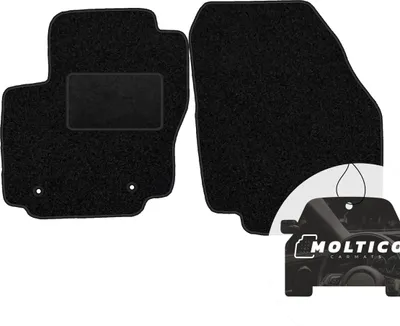 Produktbild von moto-MOLTICO Vorne Fußmatten Auto Velours Autoteppiche Schwarz Automatten Set 2-teilig passend für Ford Mondeo IV 2007-2011