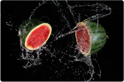 Produktbild von Küchenmatte 100x150 cm Vinylmatte Bodenmatte Dekoration -Wassermelone spritzen