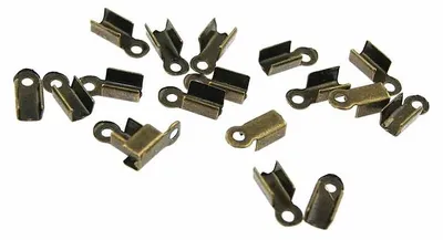 Produktbild von Vintageparts Endkappen antik Bronze 8 mm für Bänder und Ketten bis 3 mm, 50 Stück