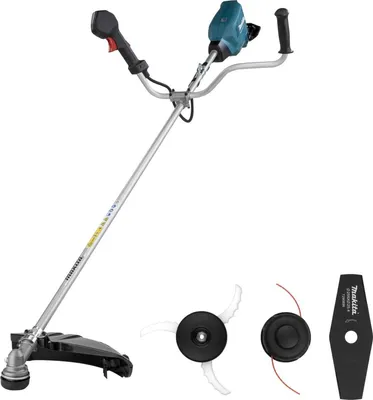 Zdjęcie produktu dla Makita DUR369AZ, Podkaszarka 2 w 1 i podkaszarka do sznurków, 43 cm, Ostrze/żyłka, Uchwyt typu U, 7000 RPM, Zielony