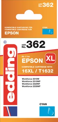 Produktbild von edding Tintenpatrone EDD-362 cyan Epson T1632
