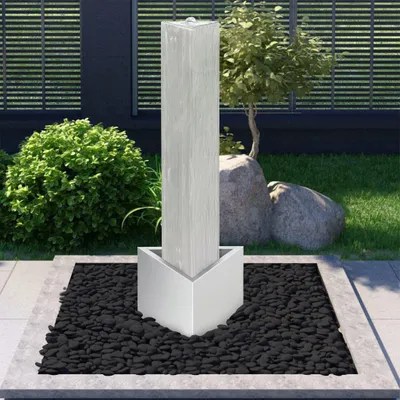 Produktbild von Gartenbrunnen mit Wasserfall und Pumpe für Terrasse und Garten