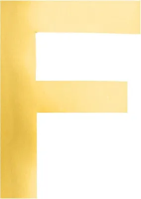 Produktbild von Oblique Unique Bügelbild Buchstabe F Bügelfolie für DIY Gestaltung Beschriftung von Kleidungsstücken uvm. - gold