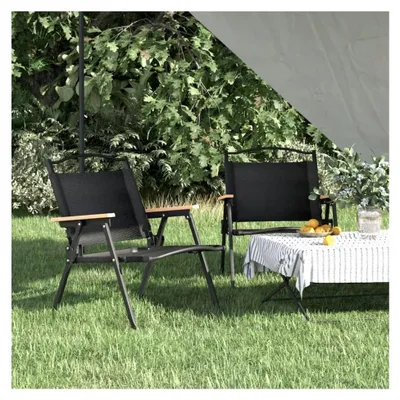 Produktbild von Campingstühle 2 Stück Schwarz 54x43x59 cm Oxford-Gewebe
