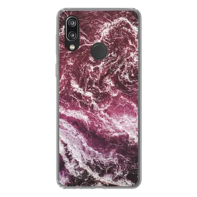 Produktbild von MuchoWow® Handyhülle Schutzhülle Hülle für Huawei P20 Lite (2020) Natursteine - Lila - Marmor Silikon Softcase Handy Hülle - Kartenhalter