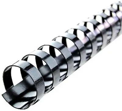 Produktbild von GBC CombBind Plastikbinderücken A5, schwarz, 8mm (100), Schwarz, 45 Blätter, Polyvinylchlorid (PVC), A5, 100 Stück(e)