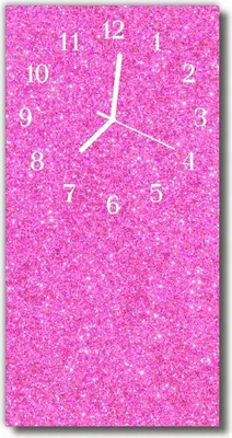 Produktbild von Vertikale Glasuhr Brokat Rosa 30x60 cm