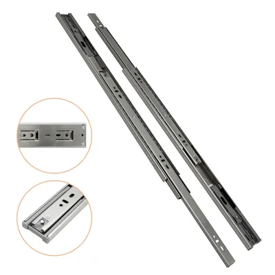 Image de Jopassy Glissières de tiroir Extension totale 45mm Extension pour charges lourdes Extension télescopique Glissière à billes 300mm 2 pièces