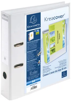 Produktbild von Exacompta Ordner KreaCover 53789E A4 70mm PVC weiß