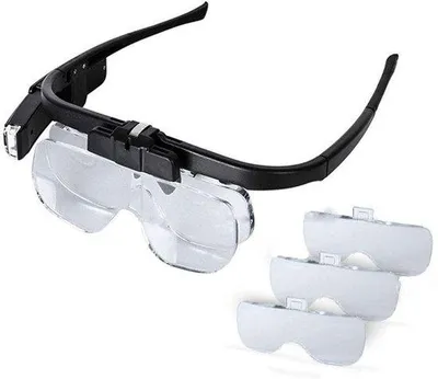 Image de Loupe LED rechargeable par USB avec lentilles réglables 1,5X, 2,0X, 2,5X, 3,5X, 4,0X, 4,5X pour la réparation et les soins de beauté
