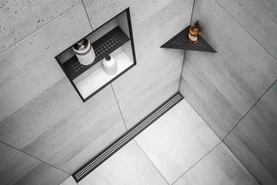Produktbild von Schlüter SHELF W S1 300x115 mm Pure TSC strukturbeschichtet Creme Duschablagen : Pure