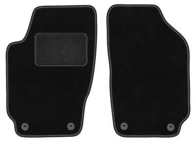 Obrázok produktu pre Predné velúrové koberce pre: Skoda Fabia I 1999-2007 (hatchback/sedan/kombi) – 2 ks, čierne, na mieru – Wielganizator LUX