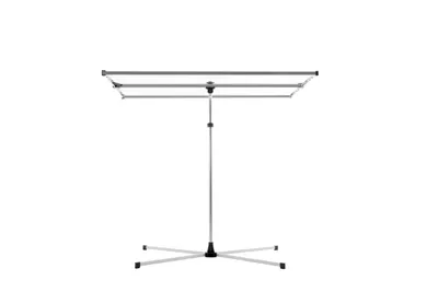 Image de STEWI Libelle BlackLine avec pied en croix, 150 x 75 cm, longueur à sec de 20 m, aluminium