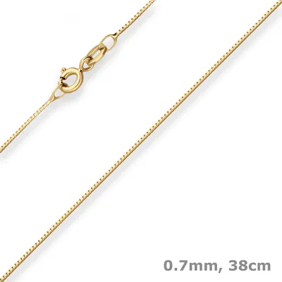0-7mm-Veneziakette-aus-333-Gelbgold-38cm
