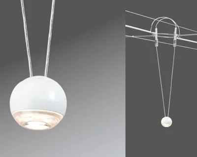 Produktbild von Paulmann LED Pendel AirLED Ball Erweiterung Weiß 5W 260lm Warmweiß 2700K für Seilsystem