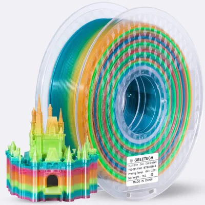 Immagine prodotto di Filamento PLA a colori sfumato Geeetech, diametro 1,75 mm, filamento PLA per stampante 3D, bobina, 1 kg