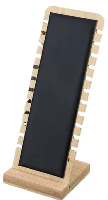 Schmuckständer 26x10 cm, 12 Fächer, Halsketten-Organizer, schwarz