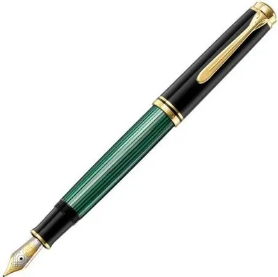 Produktbild von Pelikan M800, Schwarz, Gold, Grün, Integriertes Befüllsystem, Gold, Kursiv nib, Gold/Rhodium, Fettdruck