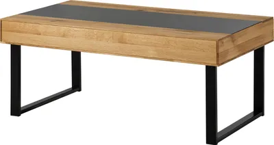 Image de MASSIVMOEBEL24 | Table basse 120x65x45 en bois de Chêne sauvage  naturel huilé LINDAU #01