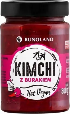 Immagine prodotto di Kimchi piccante con barbabietola rossa - 300 g - Verdure fermentate - Kimchi vegano - Cucina coreana