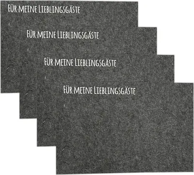 Produktbild von 4er Platzset Tischset Platzdeckchen Untersetzer Platzmatten Filz