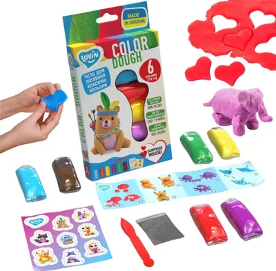 Immagine prodotto di Set di pasta modellabile Piankolina in 6 colori con accessori