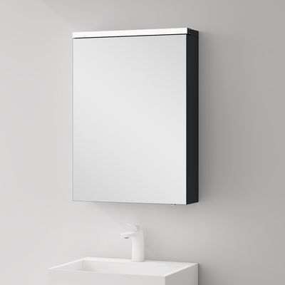 Mai & Mai Spiegelschrank Bad mit LED Beleuchtung Badezimmerschrank Hängeschrank Badezimmerspiegel BxTxH 50x15x70 cm Anthrazit matt Spiegelschrank-03