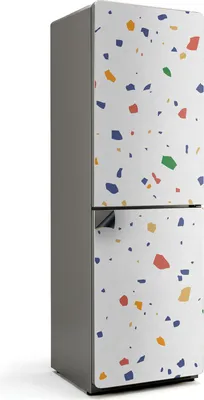 Obrázek produktu pro Abstraktní teracový vzor - Magnetický kryt lednice - Magnetická dekorativní fólie do kuchyně - Magnetická dekorace na lednici - Samolepicí magnetická tabule - Magnetická fólie na dveře lednice - 60x190 cm