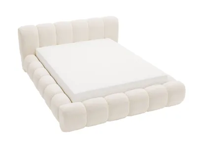Produktbild von GrainGold Polsterbett Doria 180x200 - Bett 180x200, Polsterbett mit Bettkasten und Lattenrost - Creme (Komodo 7370)