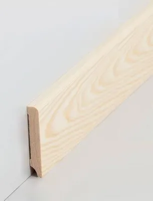 Produktbild von Sockelleiste Massivholz 19 x 80 x 2500 mm Kiefer roh zum Kleben, Clipsen, Schrauben & Nageln Massivholz Fußleiste by PROVISTON 12.5 Meter | 5 Stück