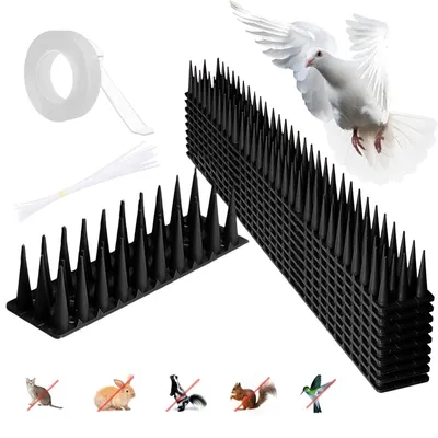 Productafbeelding van Duifwerende punten, 43 cm - Vogelwerend - Kattenwerend - Kunststof - 10 stuks - Geschikt voor dakbalken/raamdorpel/balkon - Vogelspitsen