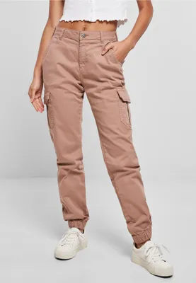 Obrázek produktu pro Dámské kalhoty Urban Classics Ladies High Waist Cargo Pants duskrose - 29