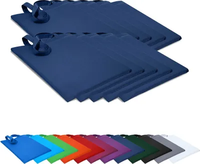 Produktbild von 10er PACK Baumwolltaschen 38x42cm Stofftaschen Tragetaschen Beutel Einkaufstaschen Stoffbeutel Taschen, in Farbe: Navy