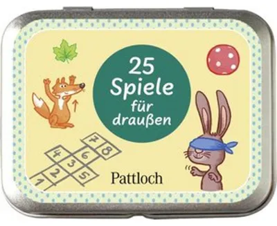 Produktbild von Pattloch 25 originelle Kartenspiele für draußen ab 5 Jahren, 8,4 x 6,5 cm
