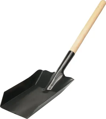 Immagine prodotto di Pala per carbone, paletta 190 x 110 mm - con manico in legno, lunghezza totale 49 cm