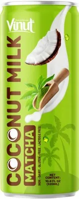 Zdjęcie produktu dla Napój VINUT Coconut Milk Drink Matcha 320ml z ekstraktem z miąższu kokosa
