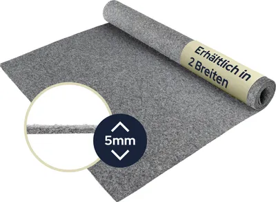 Produktbild von Primaflor Nadelfilz REWIND Grau 2,00m x 10,00m - Meterware - Trittschalldämmender B1 Teppich Bodenbelag, Ideal für Wohn- & Büroräume