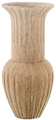 Produktbild von DRW Tischvase aus Keramik, Braun, 18 x 18 x 38 cm
