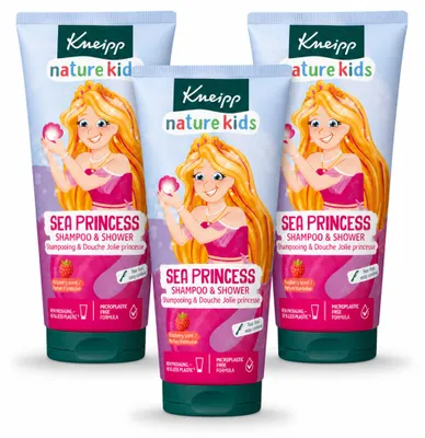 Image de 3 x Shampooing et gel douche pour enfants Kneipp Nature Kids, gamme "Princesse" - 200 ml - Pack avantage - 3 pièces