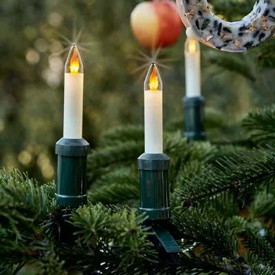 Produktbild von Lichterkette Weihnachtsbaum LED Filament mit Flammeneffekt, außen 30 teilig,  Germany, Schaftkerzen 845600